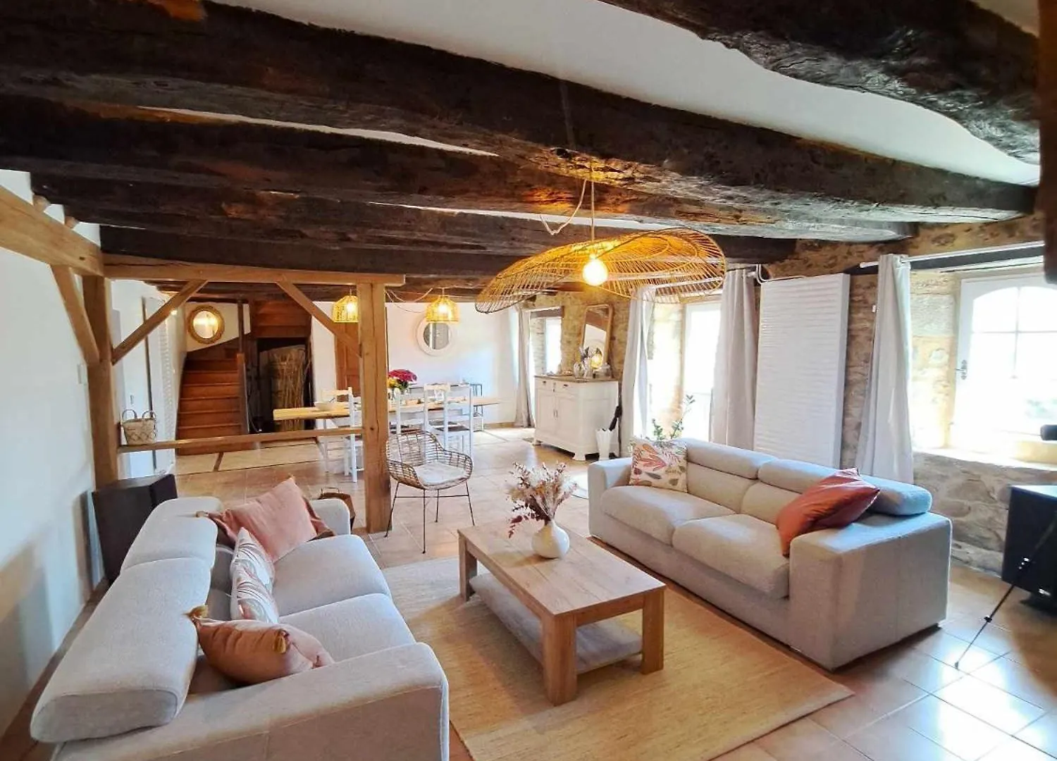 Gite Chaumiere De Floranges 6 Personnes Morbihan La Chapelle-Neuve  Holiday home